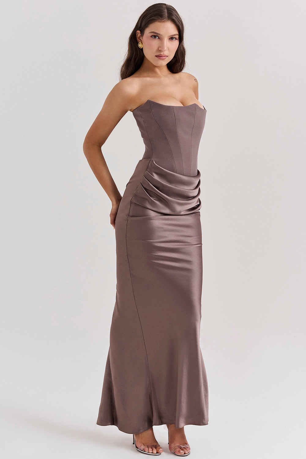 Kayla | Women Wedding Guest Strapless Maxi Dress