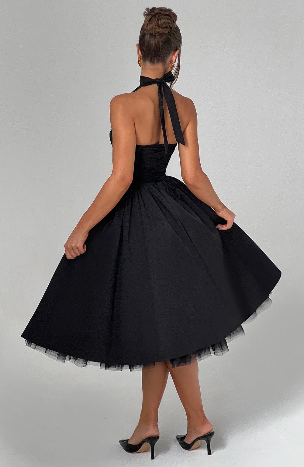 Clara | Women Wedding Guest Halter Midi Dress