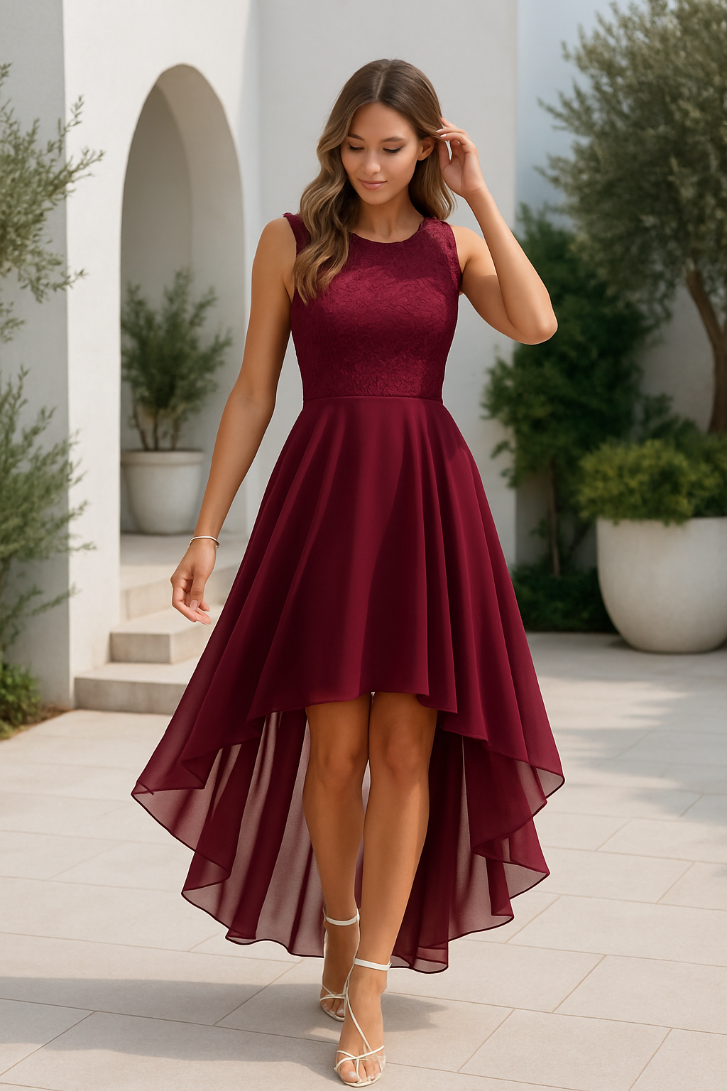 Hannah | Women’s Wedding Guest High-Low Elegant Dress