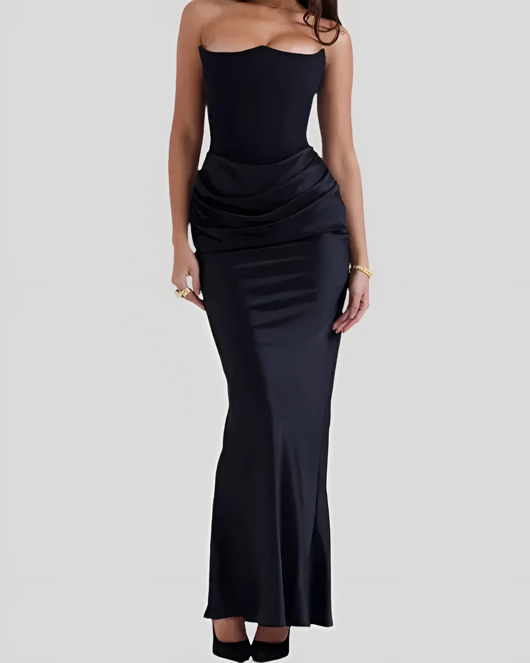 Blair | Women’s Wedding Guest Draped Maxi Dress