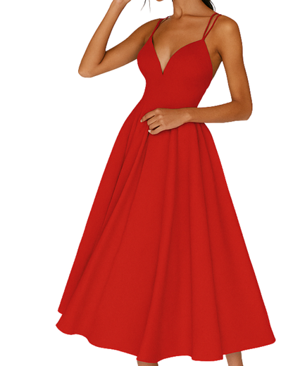 Brooklyn | Women Wedding Guest Strappy Midi Dress