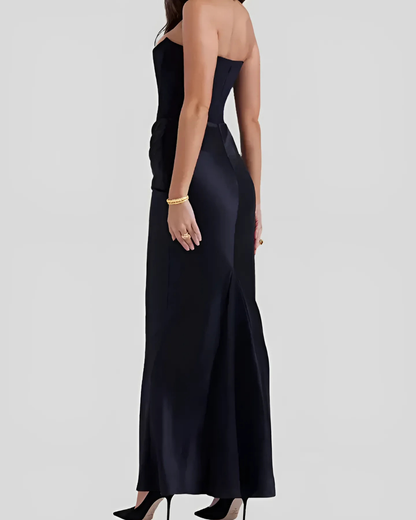 Beatrice | Women Wedding Guest Draped Maxi Dress