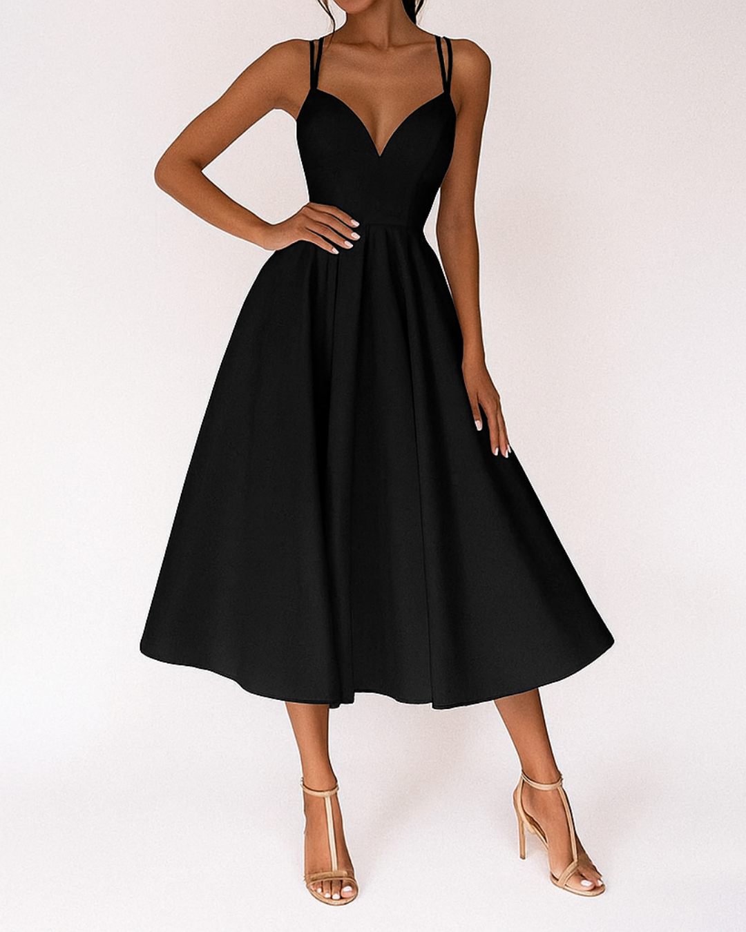 Maya | Women Wedding Guest Strappy Midi Dress