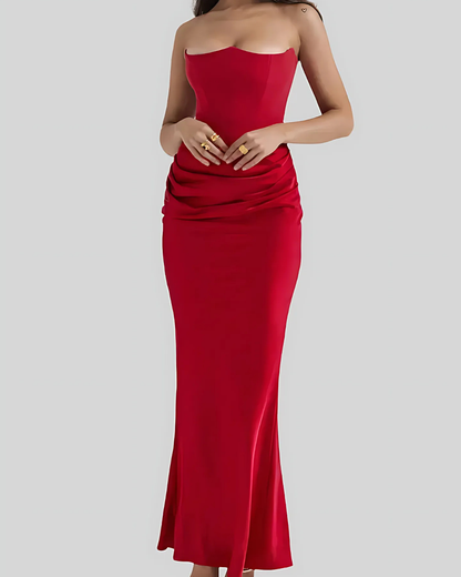 Blair | Women’s Wedding Guest Draped Maxi Dress