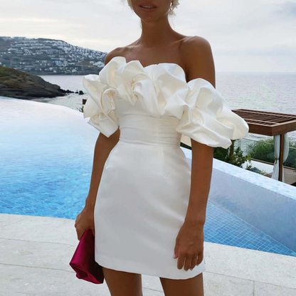 Audrey | Women’s Wedding Guest Ruffle Mini Dress