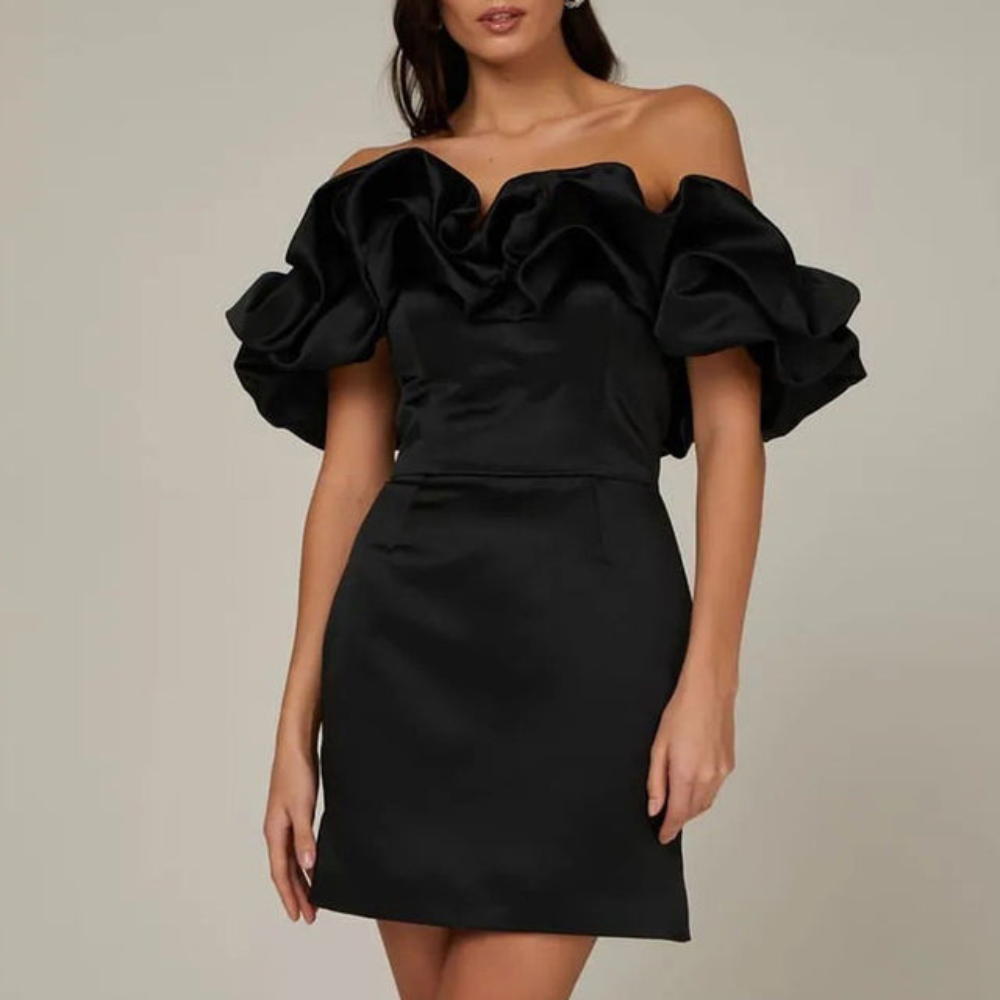 Caroline | Women Wedding Guest Ruffle Mini Dress