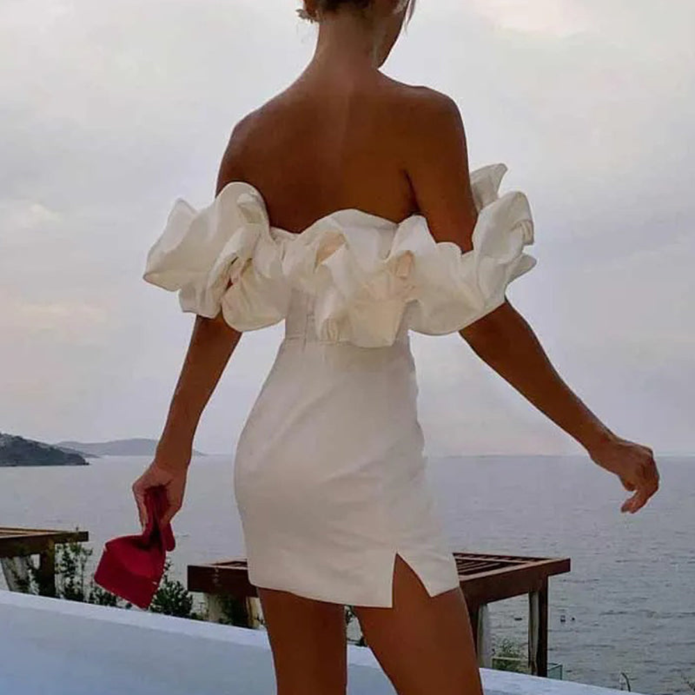 Audrey | Women’s Wedding Guest Ruffle Mini Dress