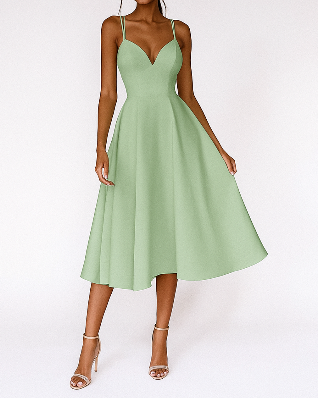 Brooklyn | Women Wedding Guest Strappy Midi Dress