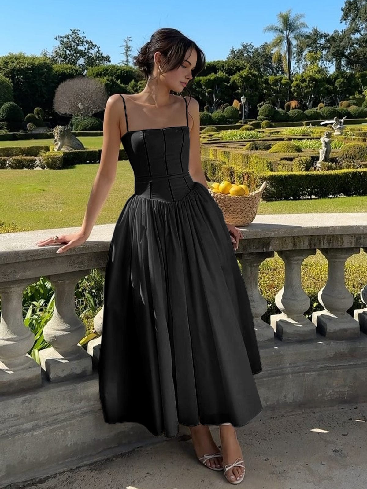 Eloise | Women Wedding Guest Corset Midi Dress
