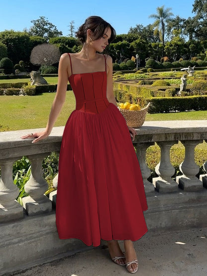 Eleanor | Women’s Wedding Guest Elegant Corset Midi Dress