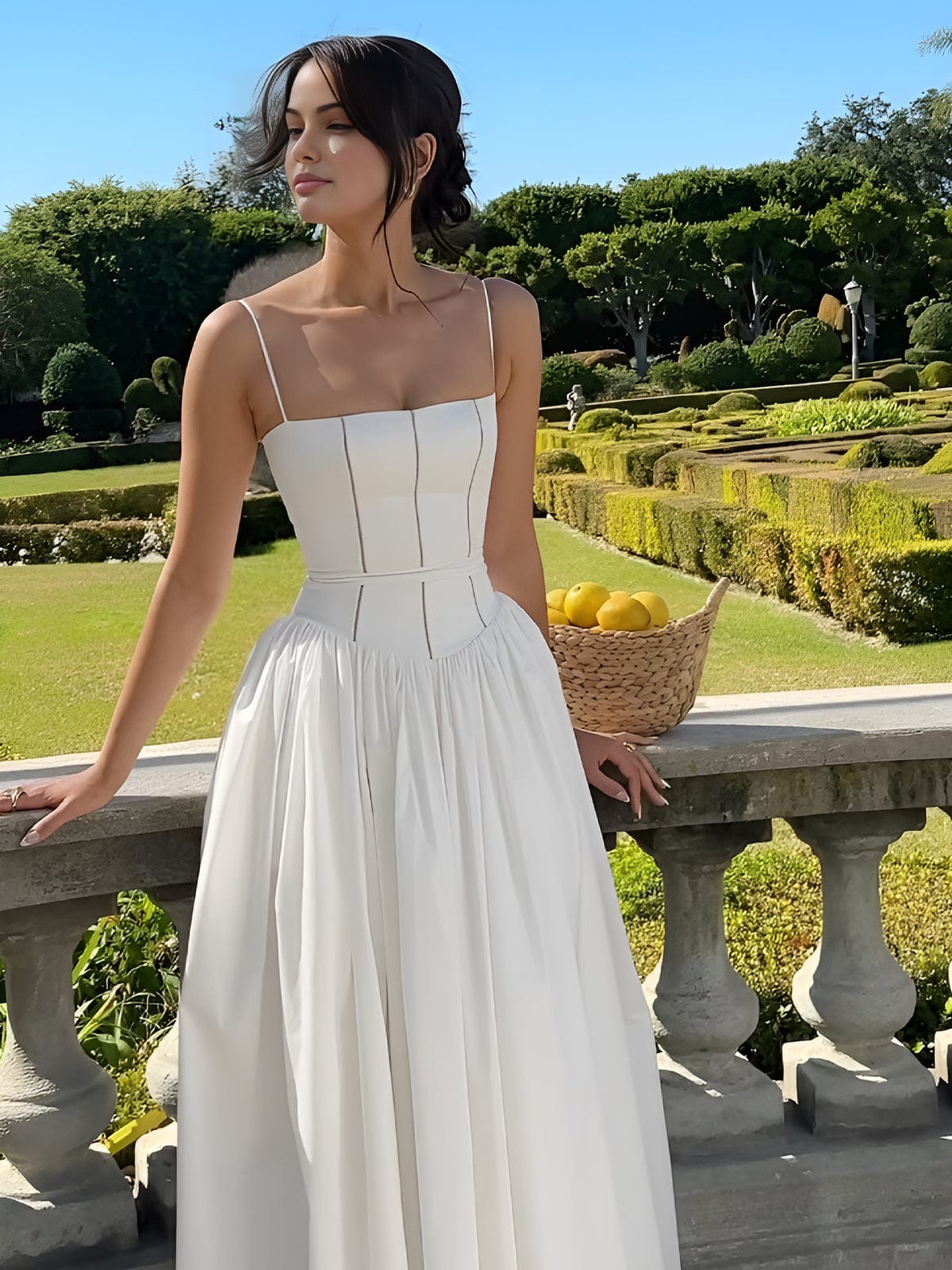 Eleanor | Women’s Wedding Guest Elegant Corset Midi Dress