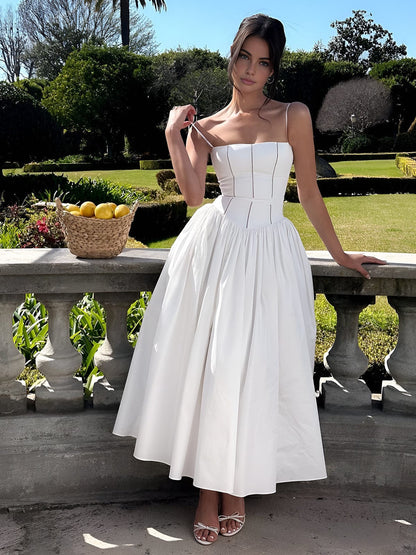 Eloise | Women Wedding Guest Corset Midi Dress