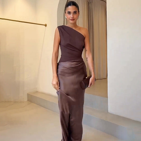 Kimberly | Women Wedding Guest Dress One-Shoulder Evening Dress