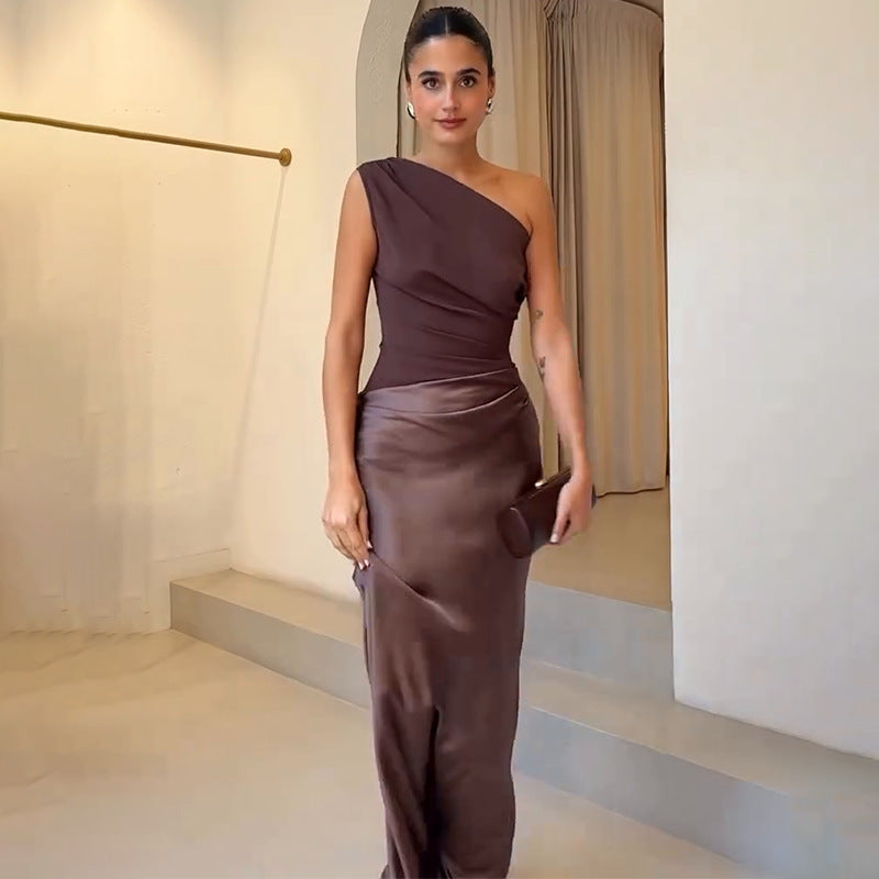 Kimberly | Women Wedding Guest Dress One-Shoulder Evening Dress