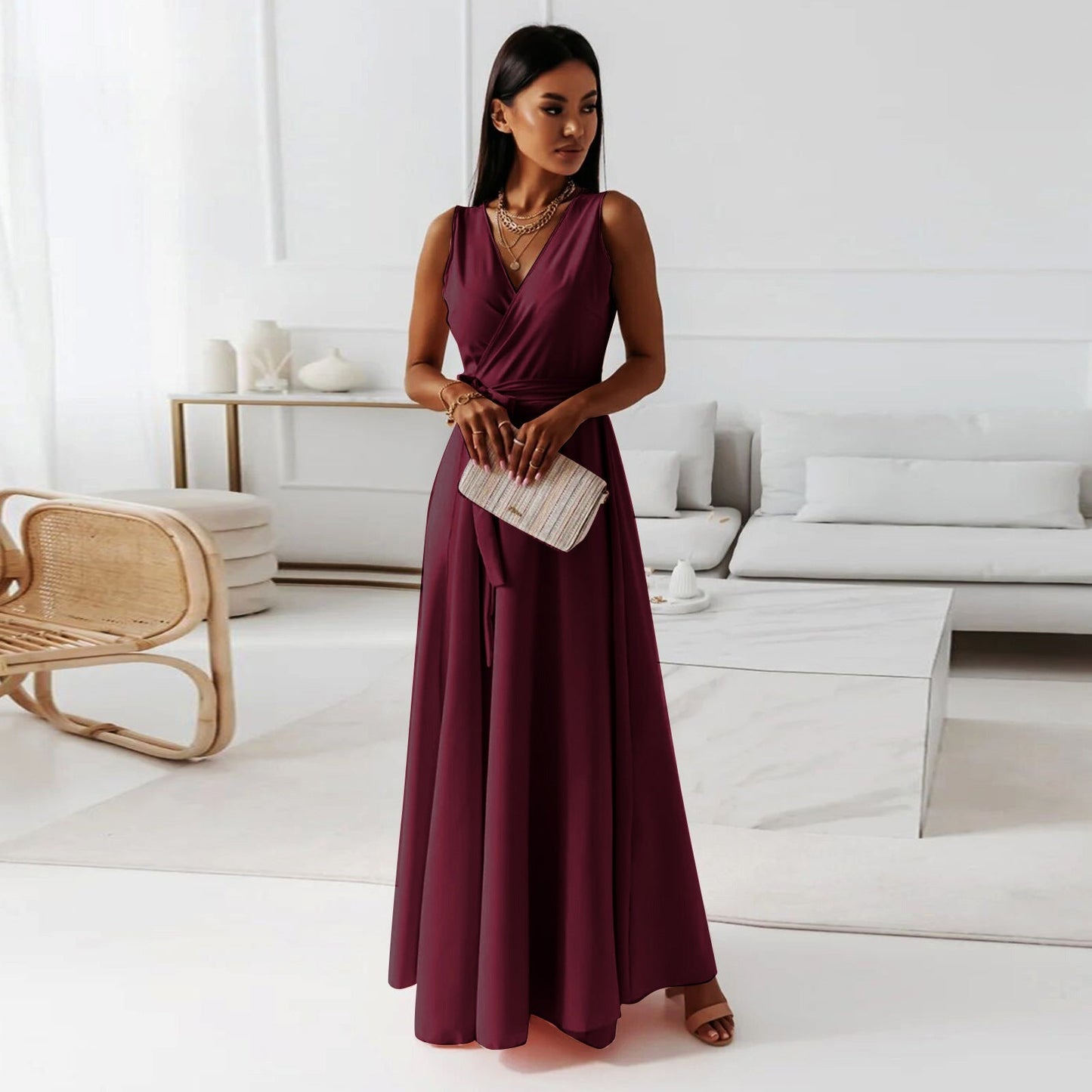 Jessica | Women Wedding Guest Wrap Maxi Dress