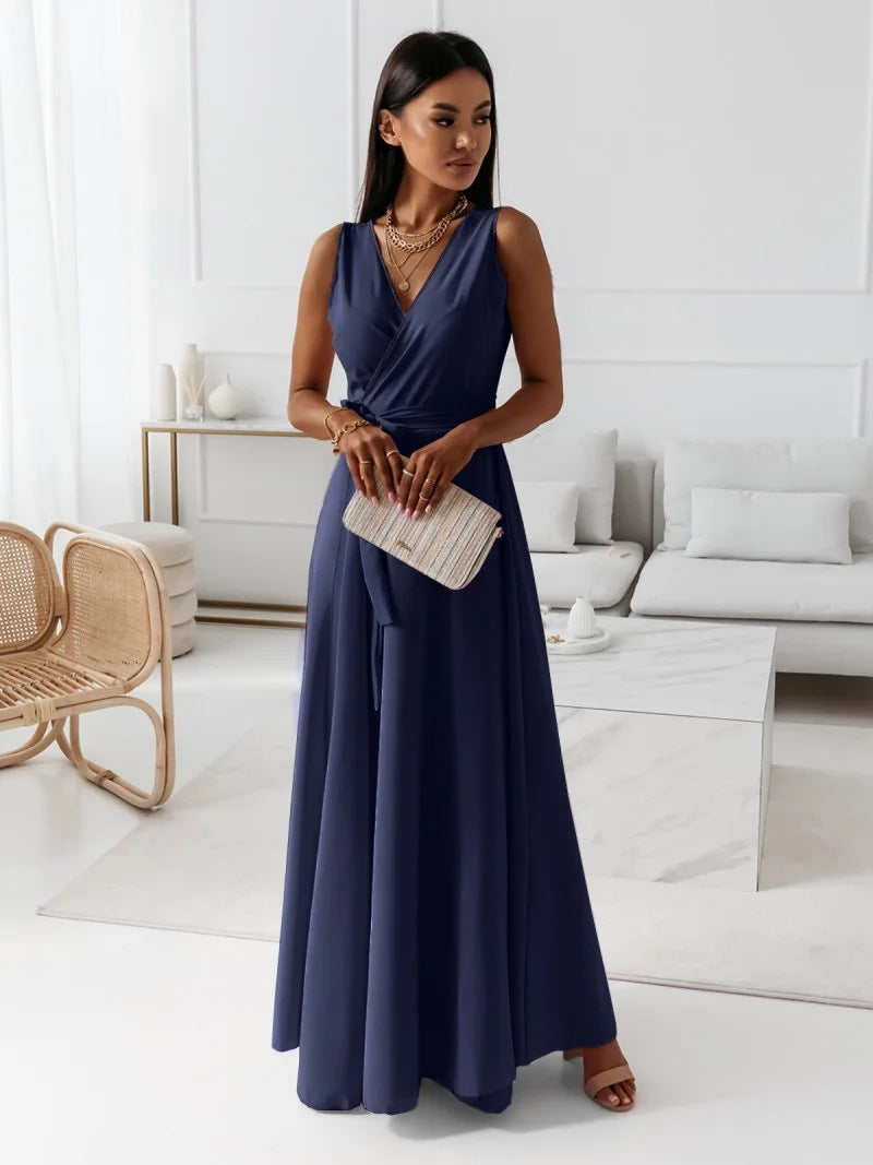 Emily | Women Wedding Guest Elegant Wrap Maxi Dress