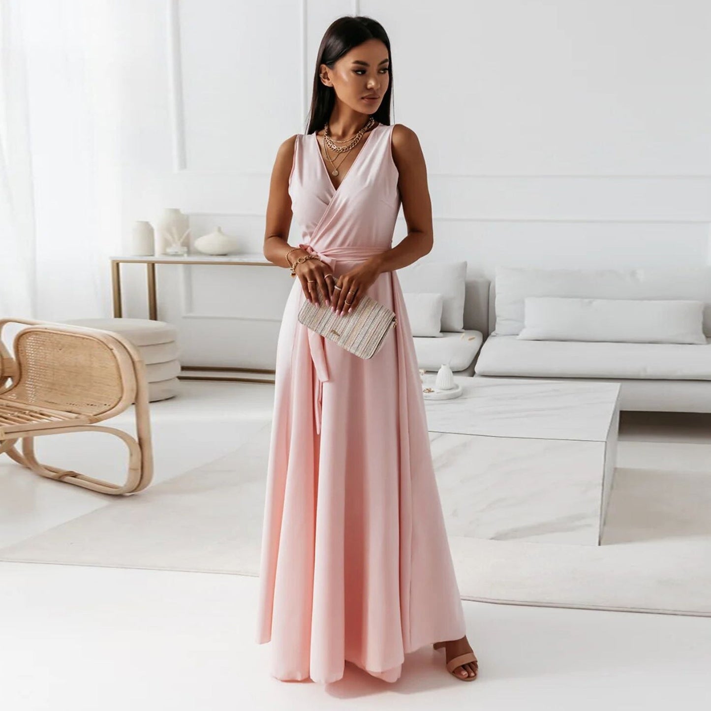 Jessica | Women Wedding Guest Wrap Maxi Dress
