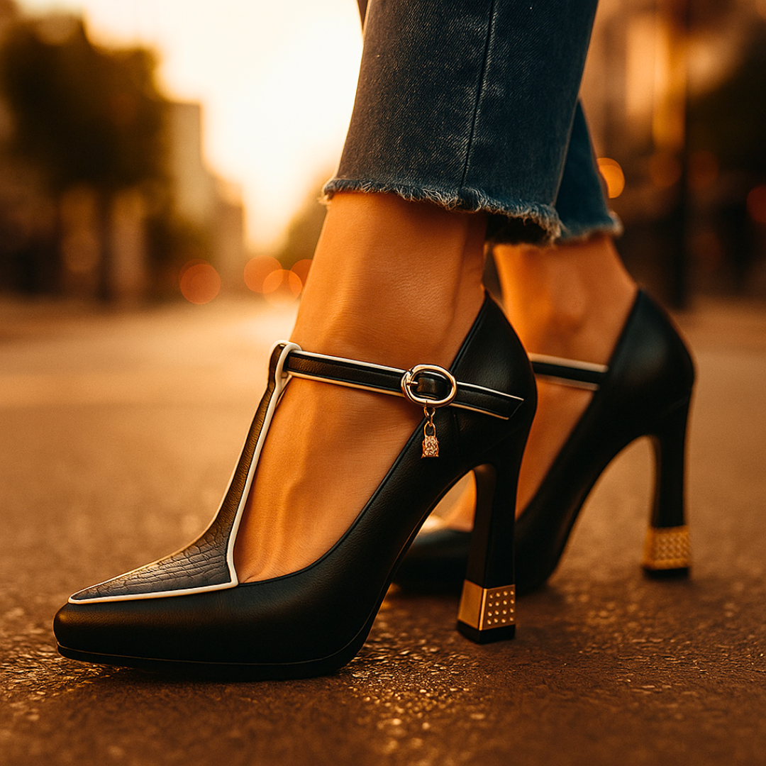 Eloise | Women Orthopedic T-Strap Heels