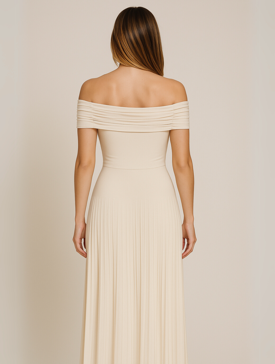 Lauren | Women's Wedding Guest Pleated Maxi Dress