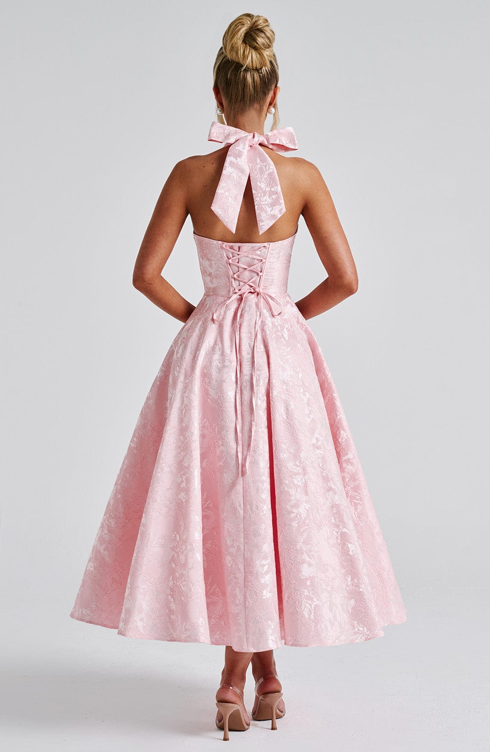 Isabella | Women’s Wedding Guest Dress Halter Midi Dress