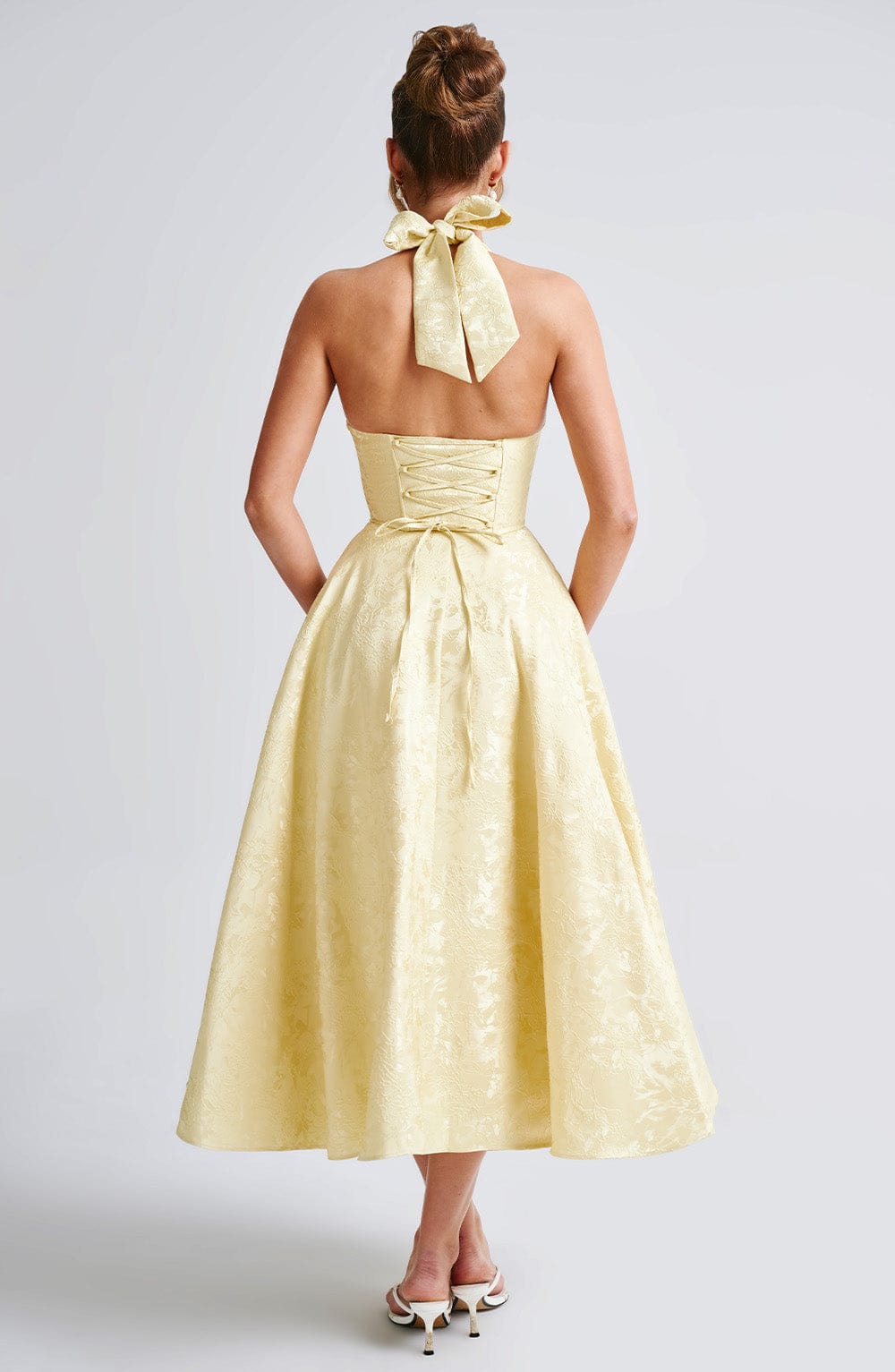 Kaitlyn | Women Wedding Guest Halter Midi Dress