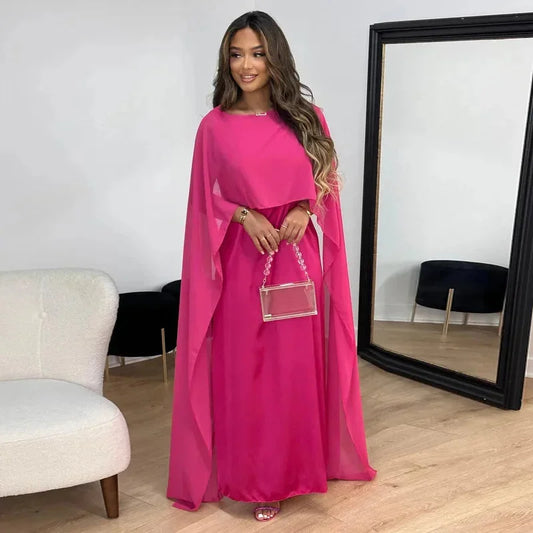 Jessica | Women's Wedding Guest Cape Maxi Dress