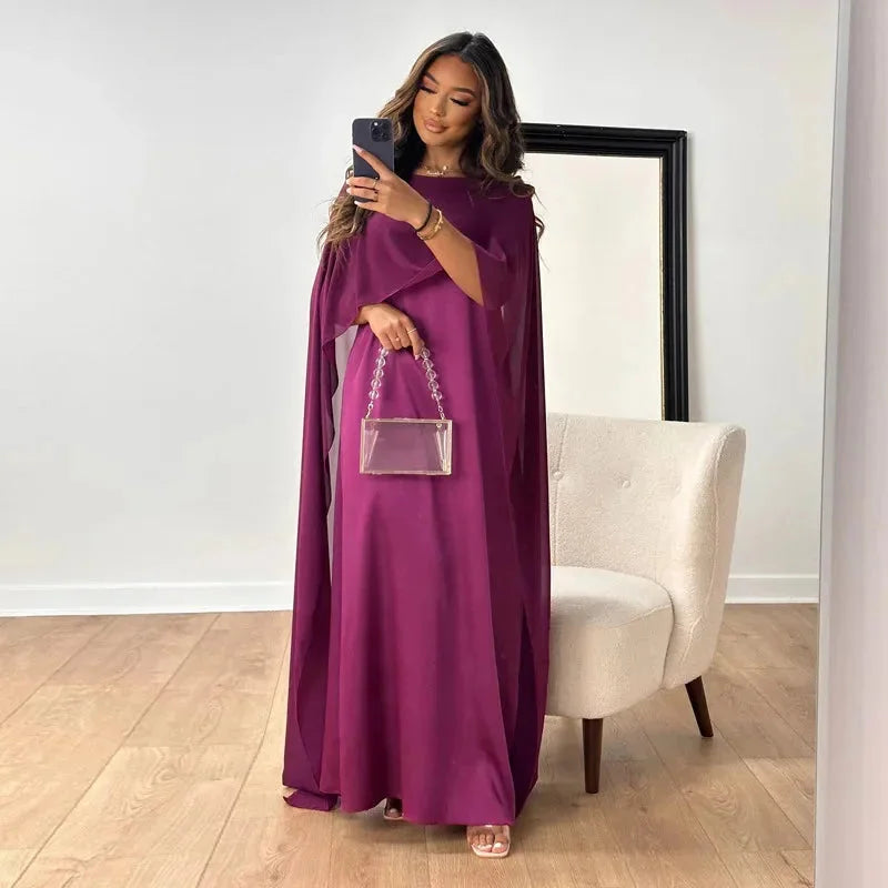 Jessica | Women's Wedding Guest Cape Maxi Dress