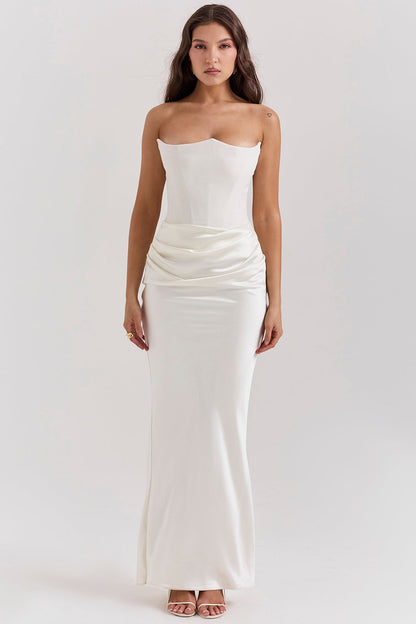 Kayla | Women Wedding Guest Strapless Maxi Dress