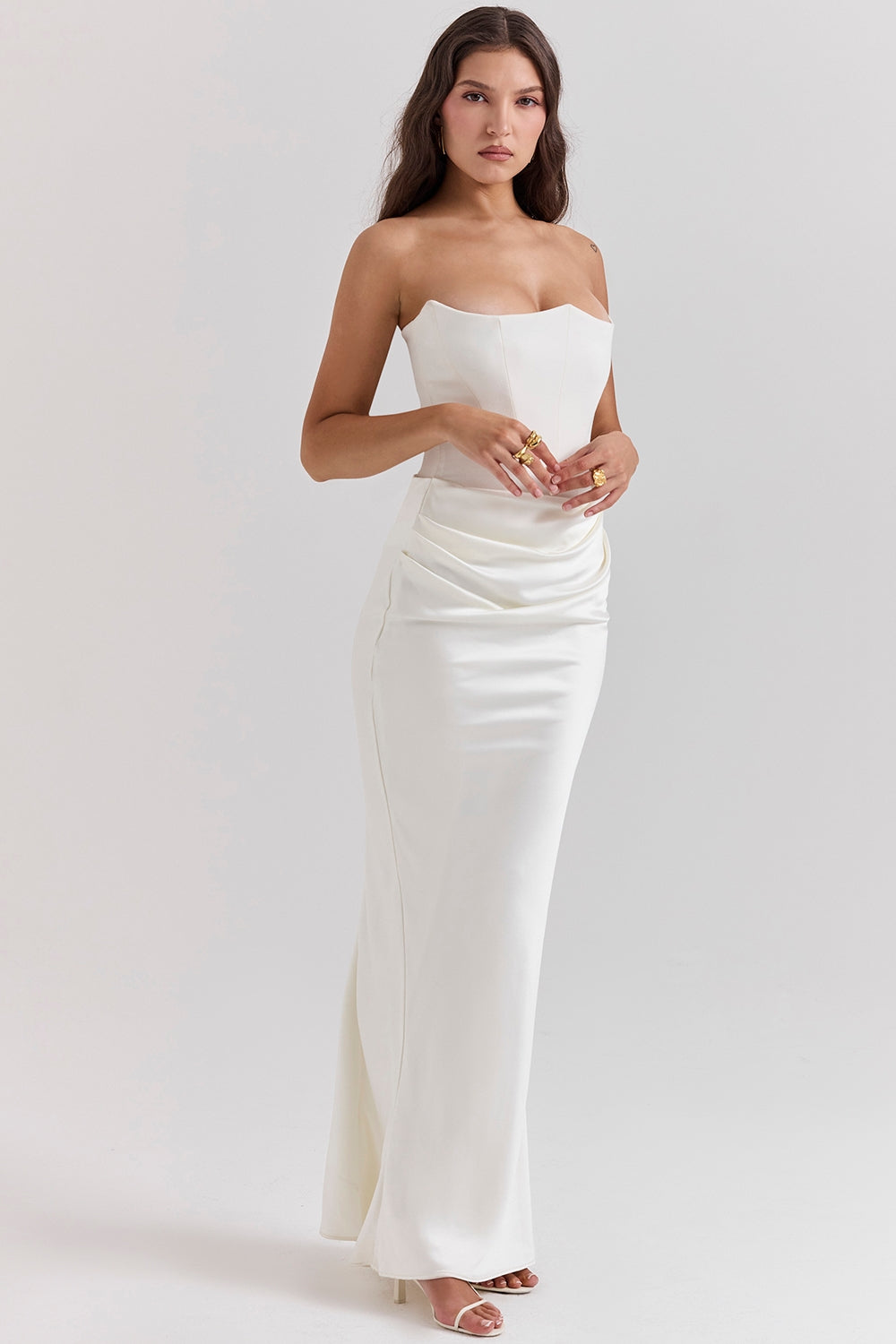 Kayla | Women Wedding Guest Strapless Maxi Dress