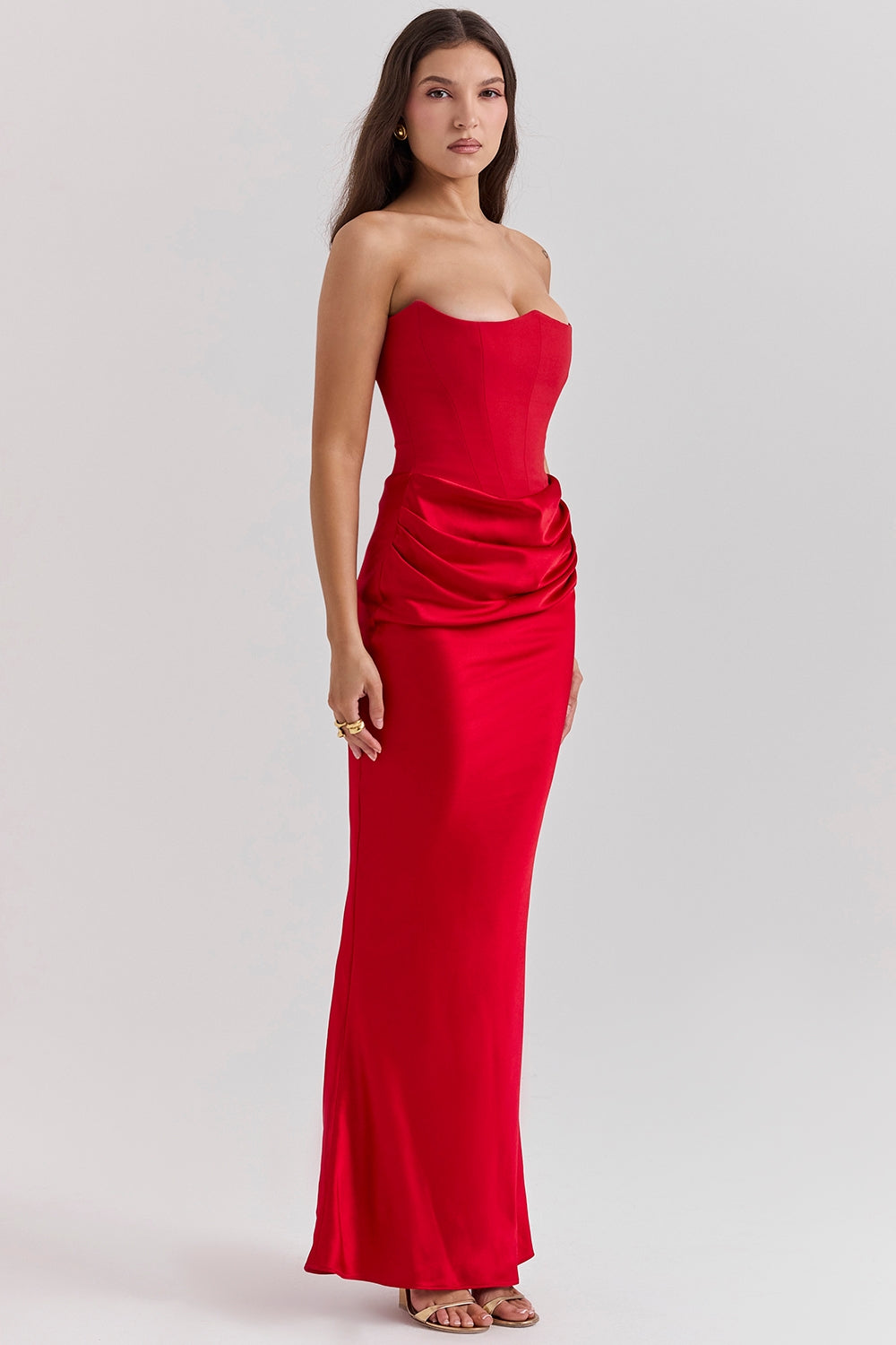 Kayla | Women Wedding Guest Strapless Maxi Dress