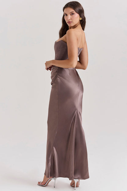 Kayla | Women Wedding Guest Strapless Maxi Dress