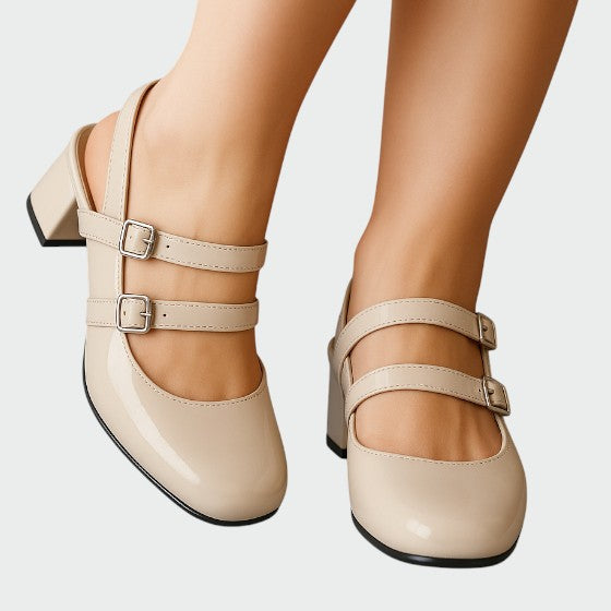Karen | Women Casual Orthopedic Buckle Mary Jane Heels