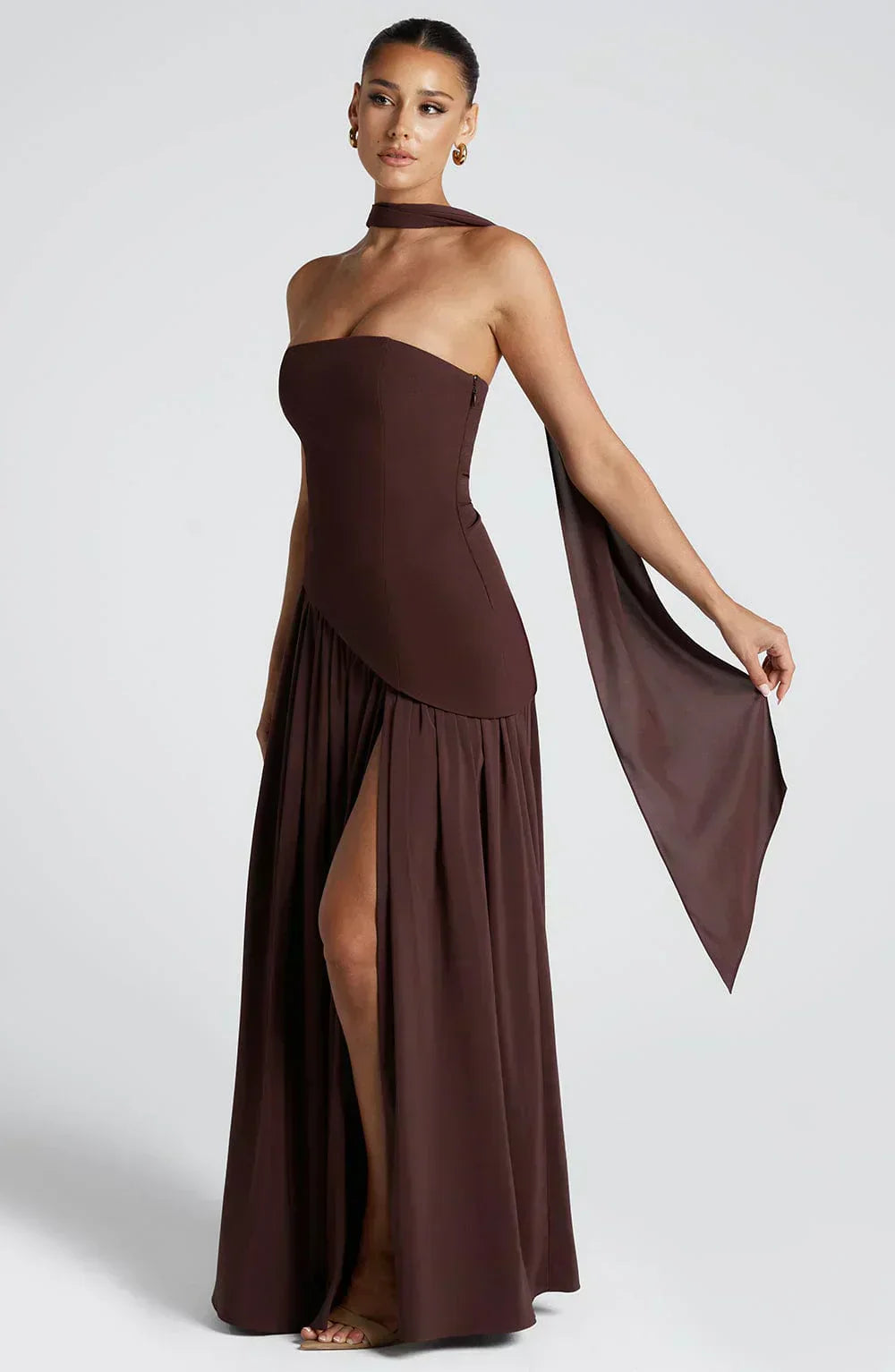 Chloe | Women Wedding Guest Asymmetric Maxi Dress