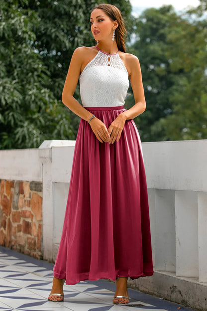 Joanna | Women's Wedding Guest Halter Maxi Dress