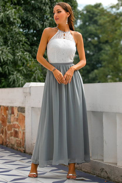 Joanna | Women's Wedding Guest Halter Maxi Dress